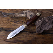 Нож с бронзовым литьем "Рысь"