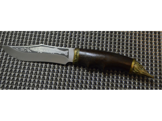 Нож "Щука" с бронзовым литьем