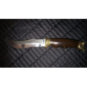 Нож с бронзовым литьем "Кабан"